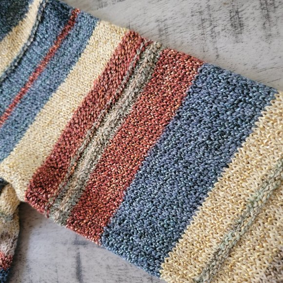 Parkhurst Multi Color Striped Open Front Cardigan Sweater XL - Picture 12 of 16